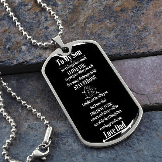 To My Son Dog Tag