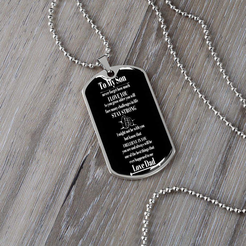 To My Son Dog Tag