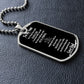 To My Son Dog Tag