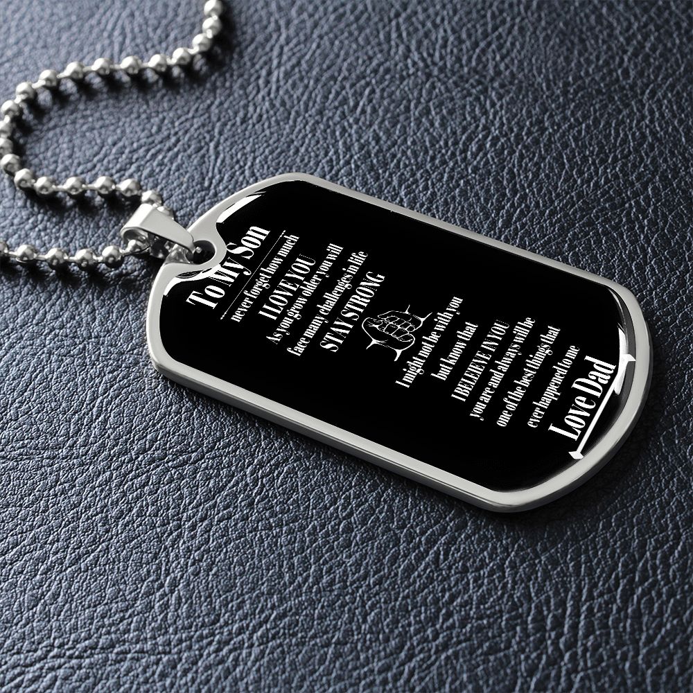 To My Son Dog Tag