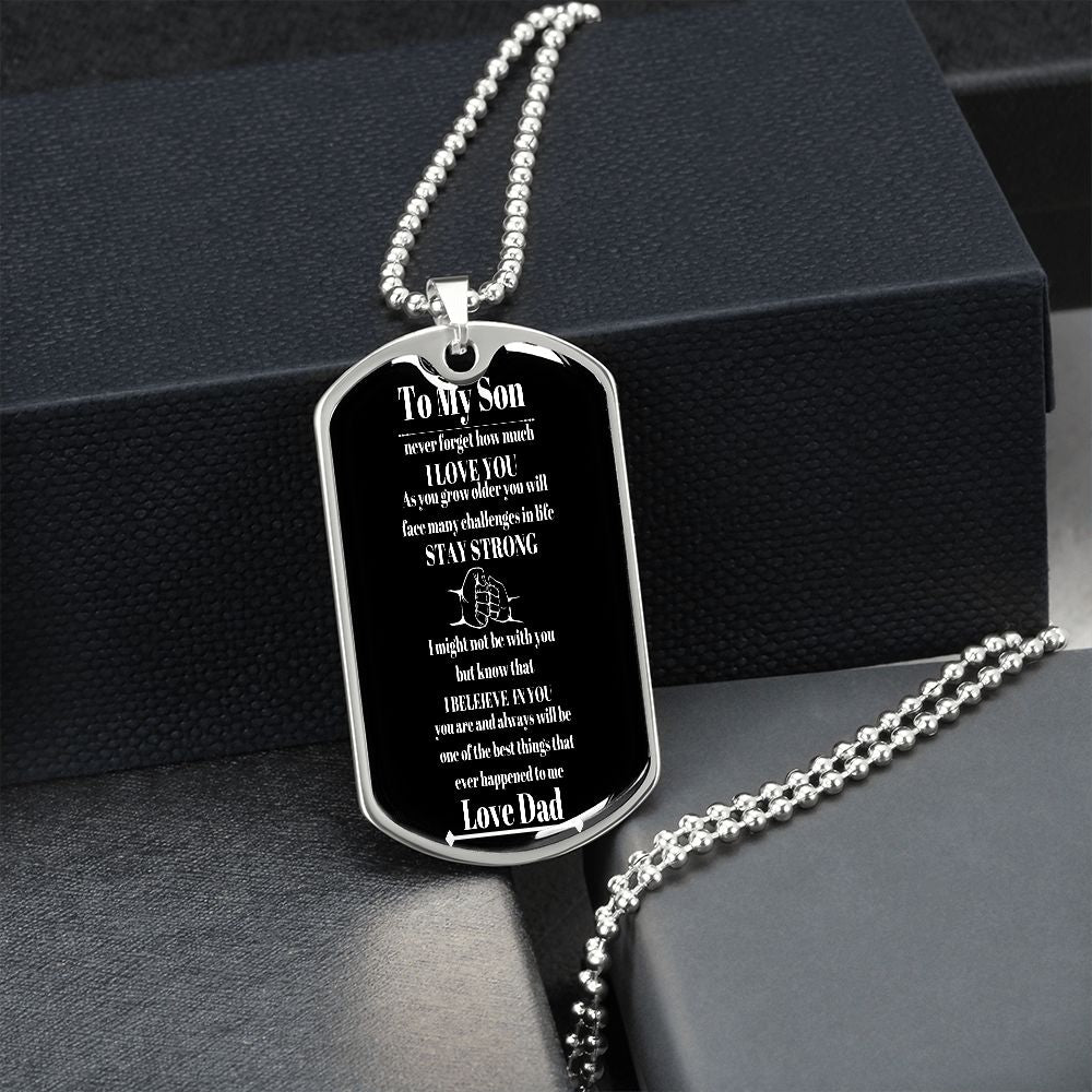 To My Son Dog Tag