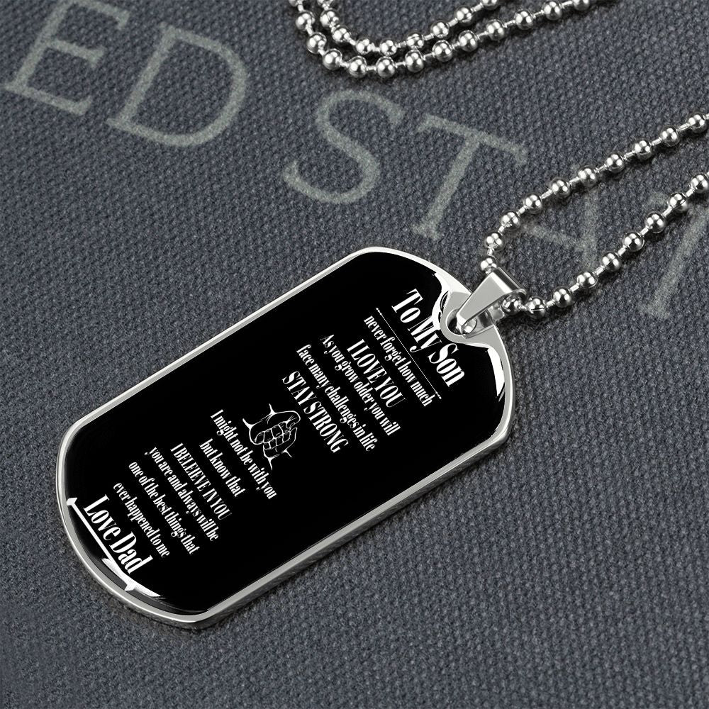 To My Son Dog Tag