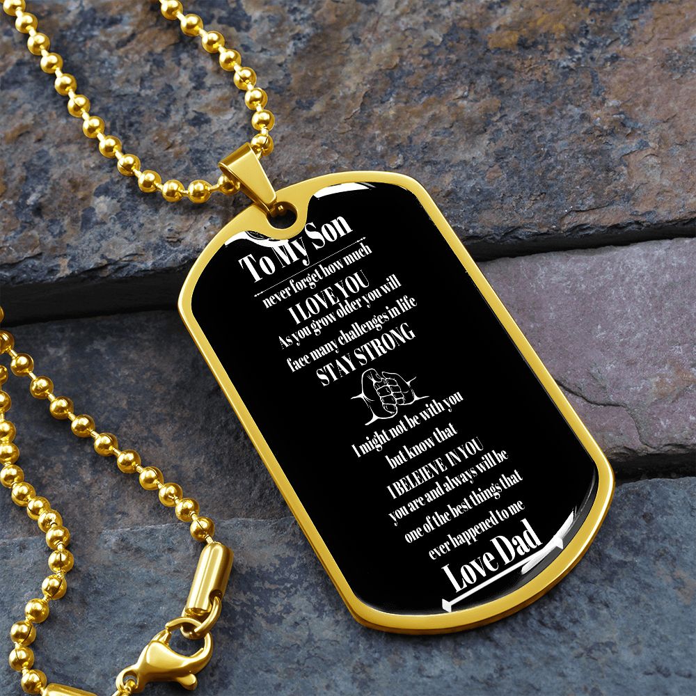 To My Son Dog Tag