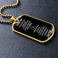 To My Son Dog Tag