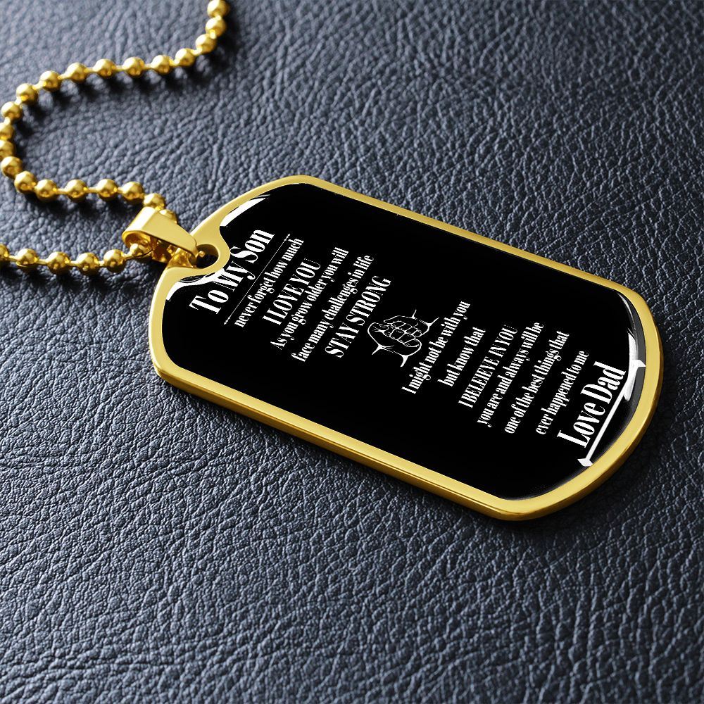 To My Son Dog Tag