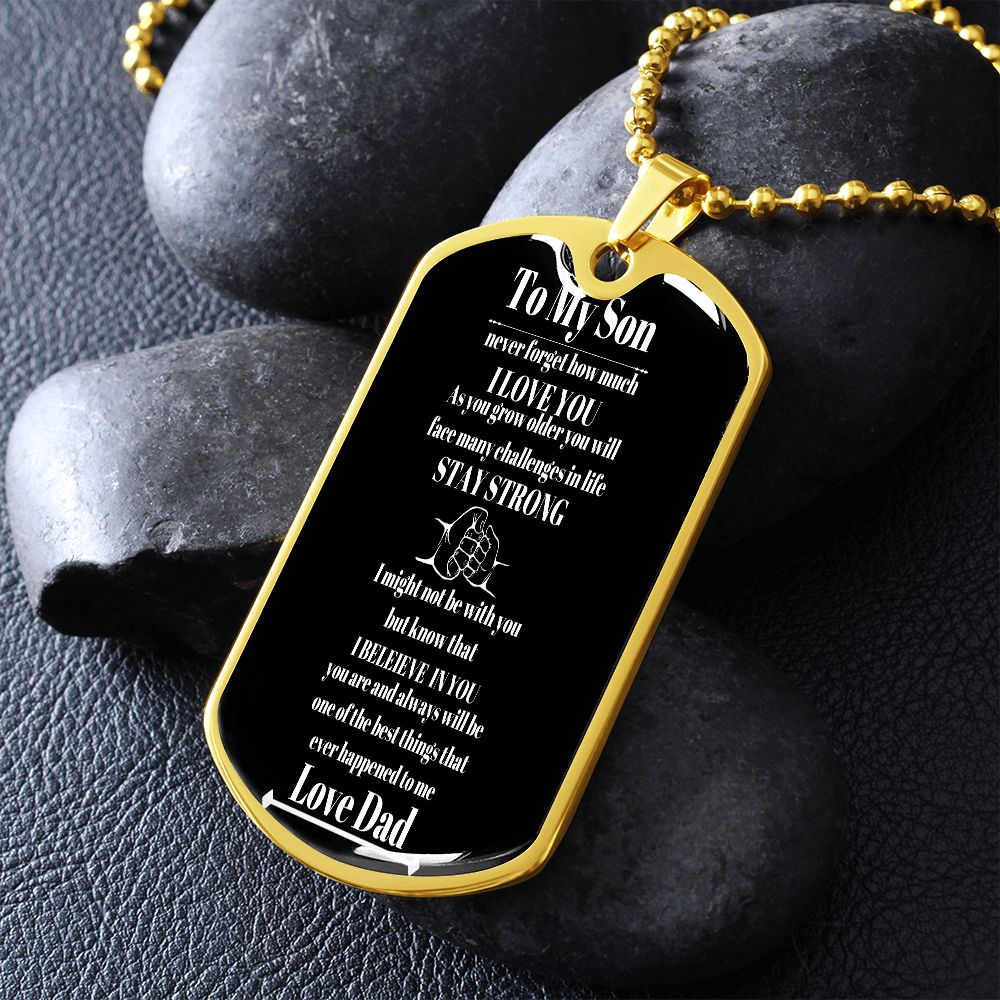 To My Son Dog Tag