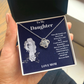 To My Daughter Love Knot Necklace