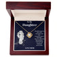 To My Daughter Love Knot Necklace